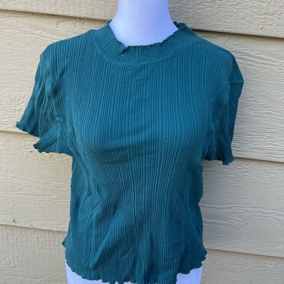 Wild Fable Teal High Neck Fitted Top - Picture 1 of 4